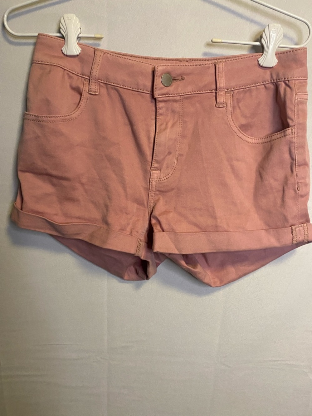 Bullhead Mauve Roll-Cuff Jean Shorts